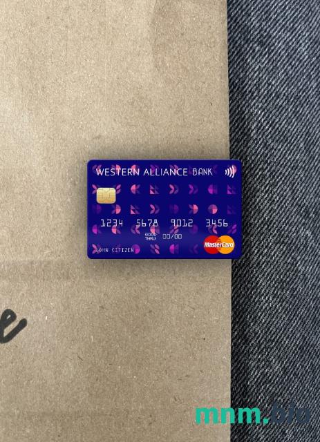USA Western Alliance bank wygląd zdjęcia mastercard skan PSD + zdjęcie